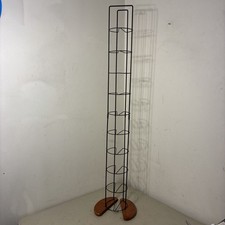 Vintage Atlantic Wire Wood Base CD Tower 51" Holds 110