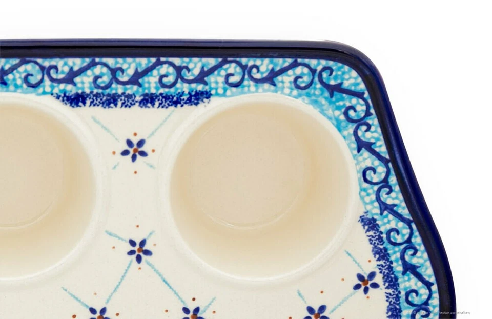 Bunzlauer Keramik Muffin-Backform, 36 x 22 x 5 cm Dekor DU28 - Bild 3 von 4