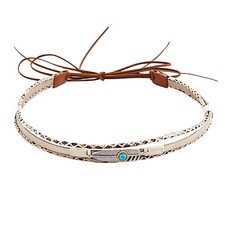 CZMZHFC Cowboy Hat Band for Women Men,Handmade Western Leather Hatbands, Turq...