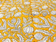 Indian Hand Block Print 100 Cotton 7 Yard Fabric NO TARRIF CHARGES 100 ZK 358