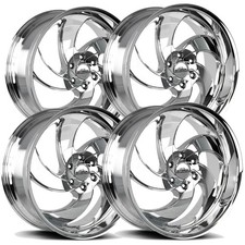 Set Of 4 Strada C05 Retro 5 22x10 6x5.5 24mm Chrome Wheels Rims 22 Inch