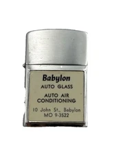Vintage Warco Lighter Babylon Auto Glass Air Conditioning Advertising Japan Used