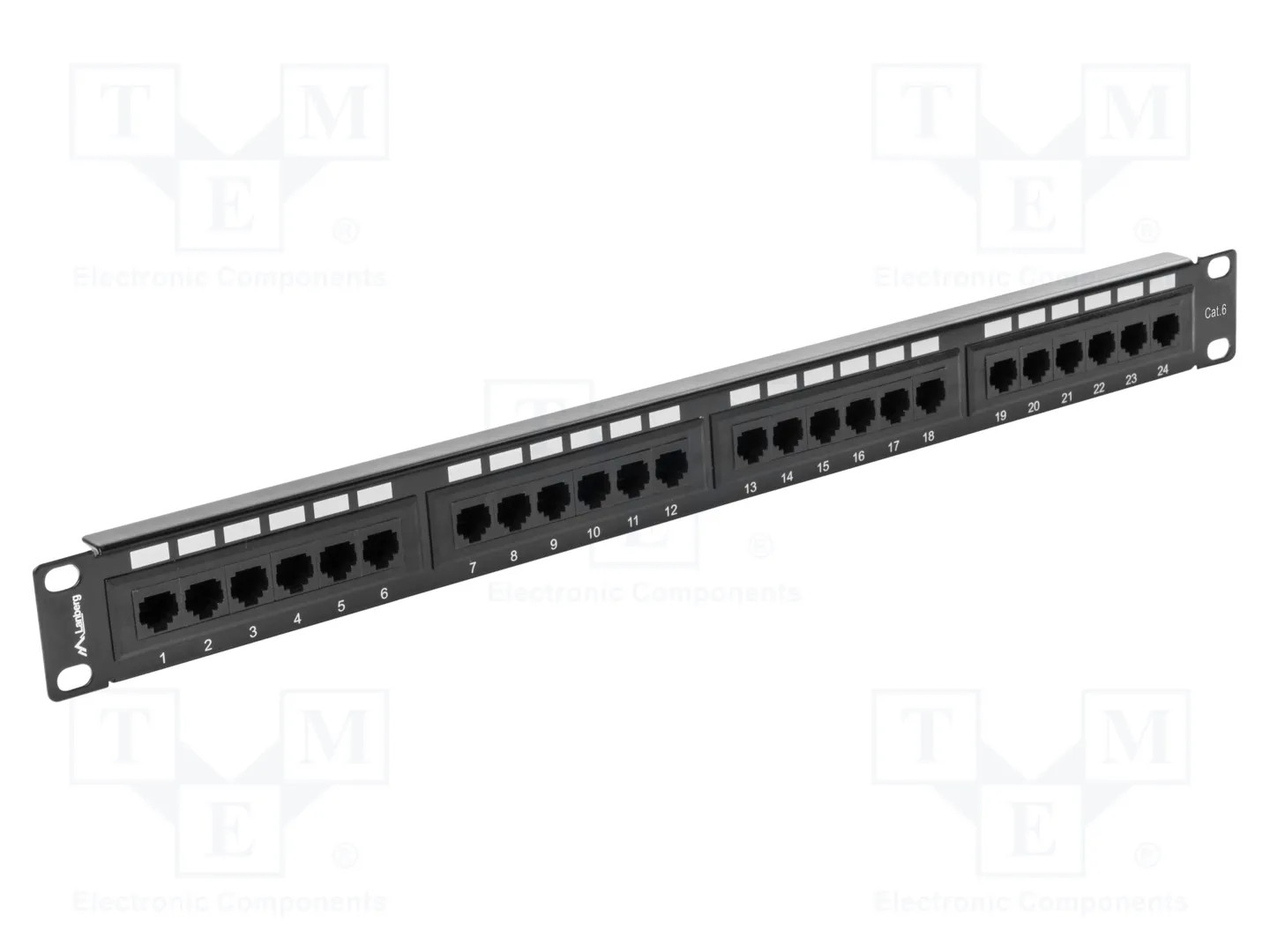 Panel de Conexión Lanberg PPU6-1024-B 1U Metálico Negro 445mm Rack - Imagen 4