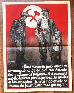 Affiche politique propagande Kérillis anti communiste Années 1920 1930