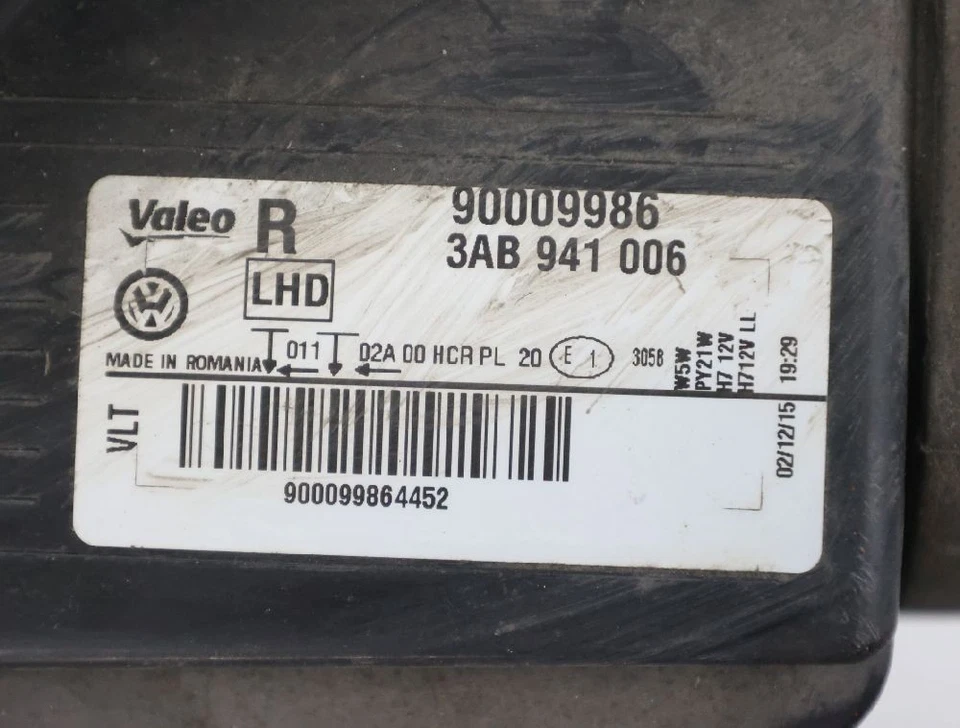 Faro derecho VW PASSAT Variant 36 3AB941006 VALEO 08-2012 Foto 4 de 4