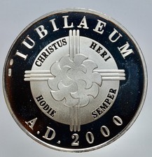 VATICANO -AG/ MEDAGLIA 40 MM GIUBILEO 2000 silver argento PROOF !
