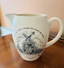Vintage Copeland Spode WWII Churchill Pitcher US Market