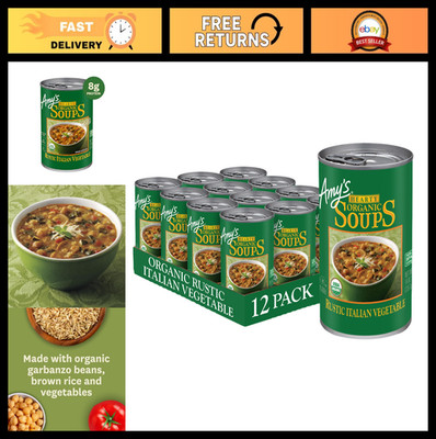 Vegan Organic Rustic Italian Vegetable Soup - Gluten Free, 14 oz (Pack of 12)