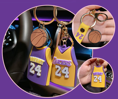 Yellow and Purple Kobe 3D Keychains SET TOGETHER  **FREE SHIPPING**