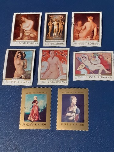 Lot de 51 Timbres Différents - Tableaux Peintures