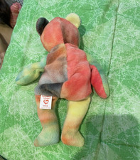 Ty Beanie Babies Garcia Tie-Dye Multicolor Bear Plush Vintage 1993