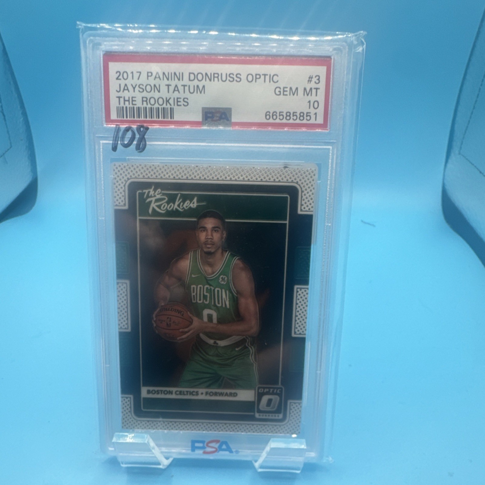 Panini 2017-18 Donruss Optic The Rookies Jayson Tatum #3 Celtics NBA PSA 10
