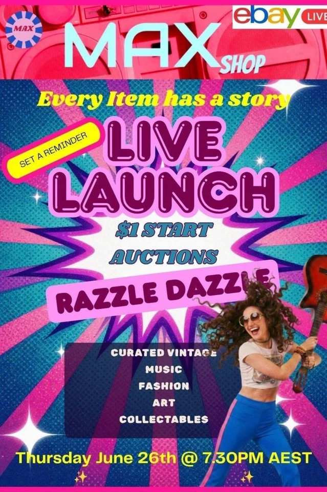 Razzle Dazzle: Max Shop LIVE Debut $1 Auctions Vintage & Collectables