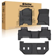 For 2015-2020 Chevy Suburban GMC Yukon XL TPE Front & 2nd & 3rd Floor Mats Liner