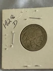 1928 d buffalo nickel free shipping worn like most 5c