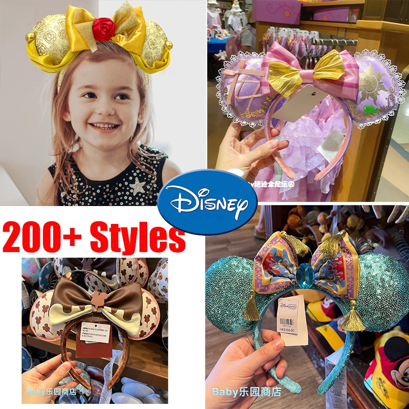 US stock Disney new Styles cute Bow Minnie Crown Pink  Ear .Disney Park Headband