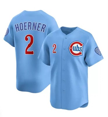 Collection Men's Nico Hoerner Blue 2024-25 Baseball Jesrey #2 TMB5356