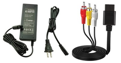 GameCube Power Supply AV Cable RCA Composite Adapter Cord For Nintendo Console 6