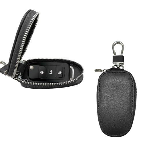 Car Key Case, Leather Car Keychain Holder, Car Key Fob Protector with ...