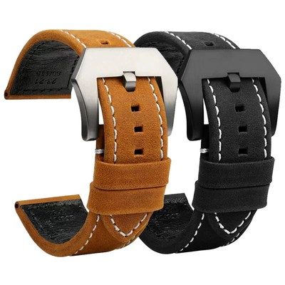 Leather Watch Strap for Ca.sio Pro.trek PRW-6900 PRW-60 23mm Vintage Chain Band