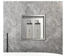 12"×12" Shower Niche Brushed Stainless Steel, Recessed Shower Caddy, Bathroom...