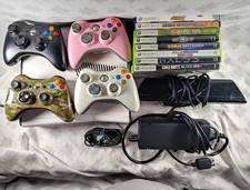 Xbox 360 S Slim 4GB White Console w/250GB HDD, Kinect, 4 Controllers, 8 Games 