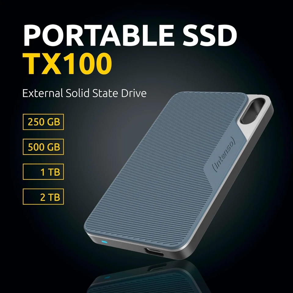 Intenso TX100 External SSD 250GB Portable Solid State Drive Super Speed USB 3.2 - Image 3 of 4