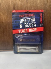 HOHNER Blues Harp Model 532BL-F 10-hole Diatonic Harmonica; Key of F