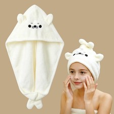 Seal Microfiber Hair Towel Wrap for Kids, Cute Absorbent Hair Drying Turbans