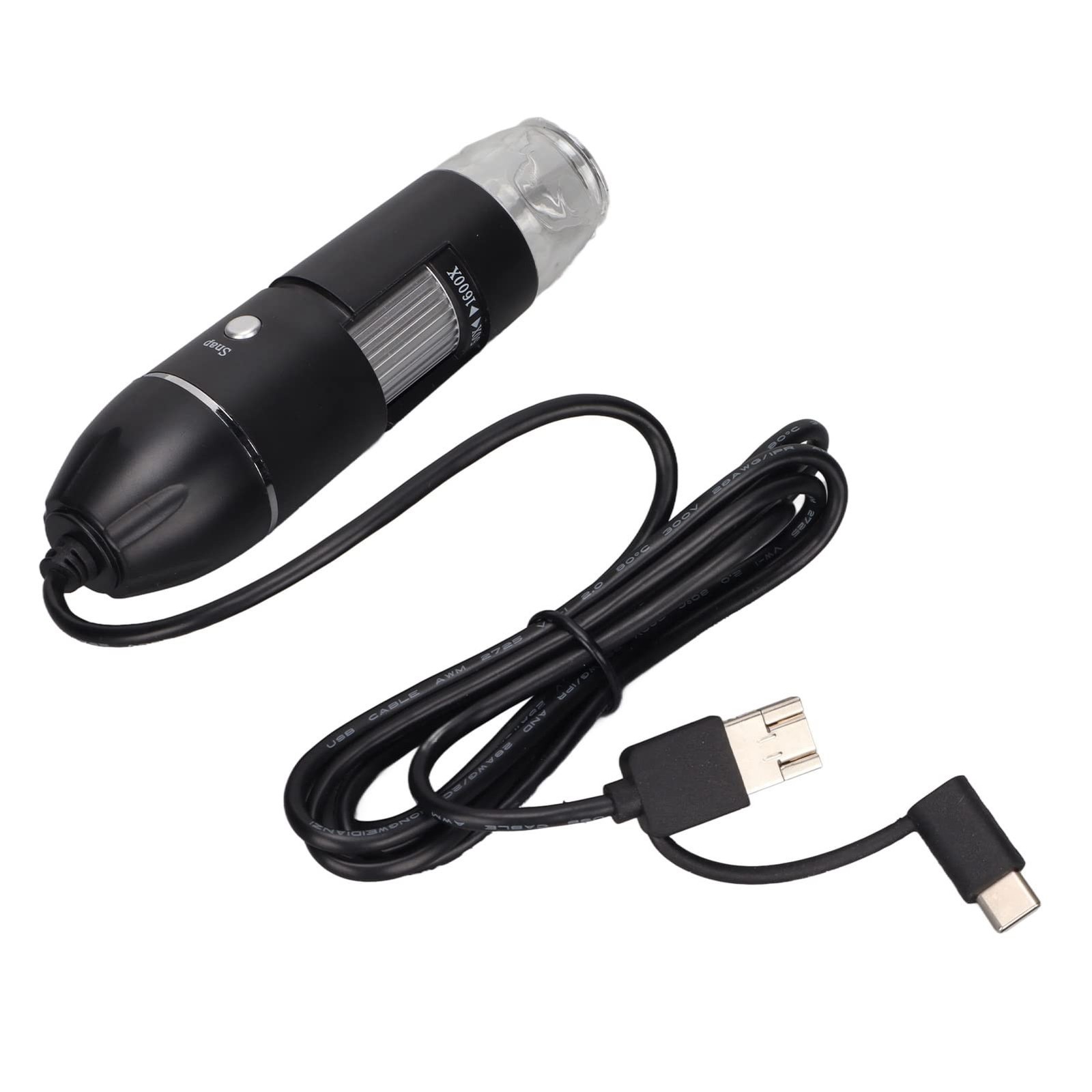 High Magnification Endoscope Microscope 50x-1600x with 8 LED Lights, 3 in 1 U...