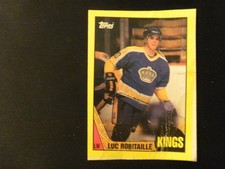 1987-88 - LUC ROBITAILLE  TOPPS BOX BOTTOM NHL HOCKEY ROOKIE CARD. rookie card picture
