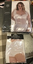 Womans Corset  Boyshorts White Size 2xl 18-20-NEW