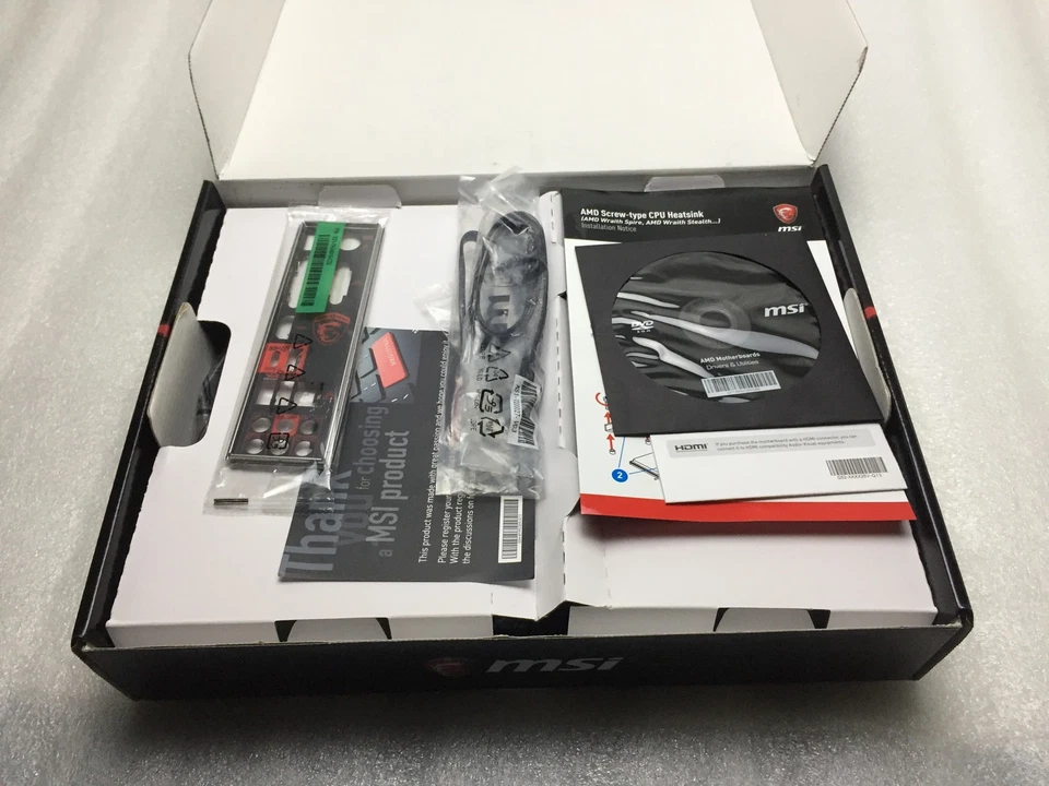 MSI AMD Ryzen B350 TOMAHAWK ATX Gaming Motherboard - Desktop 2000 Ready NOB - Image 3 of 4