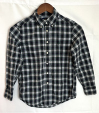 Polo Ralph Lauren Boy's Small Blue Green  Red Plaid Long Sleeve Button Up Shirt
