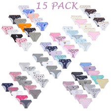 15 Pairs Girls Briefs Knickers Infants Kids 100 Cotton Pants Underwear Age 2-13