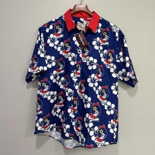 UTZ Chips Mascot Hawaiian Floral Button Down Shirt Route One Apparel Size 2xl