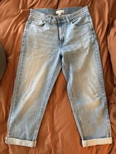 Lucky Brand Boy Midrise Relaxed Straight Jeans 12/31 Light Wash Reg Womens