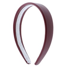 Red 1 Inch Wide Leather Like Headband Solid Hair band for Women and Girls