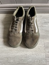 VANS Caldrone Kids' Suede Mesh Forest Green Lace-Up UK Size 2.5, EU Size 34