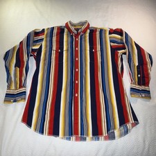 Rare Vintage Panhandle Slim Multi Stripe Men s Xl Western Cowboy Button Up Shirt