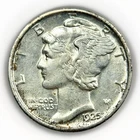 1925 Mercury Dime 10C AU Better Date Early Silver Coin About Uncirculated Nice