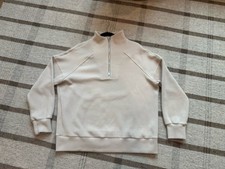 Varley Rhea Half Zip Sweatshirt 2.0 Mock Neck Women s Large Tan Ribbed
