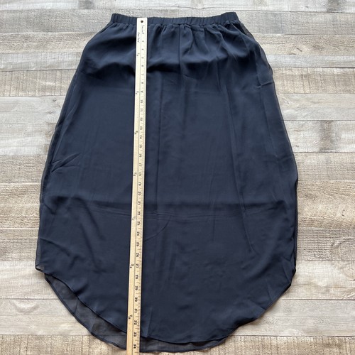 Joe Fresh Midi Skirt Womens Small Navy Semi Sheer New - Picture 3 of 13