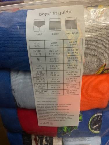 (3) Packs Wonder Nation Big Boys Underwear Cotton Boxer Briefs (30) XL 14-16 - Picture 10 of 20