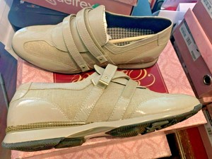 Aetrex Anna Leather Taupe Walking Comfort Shoe Size 9 0m Brand New
