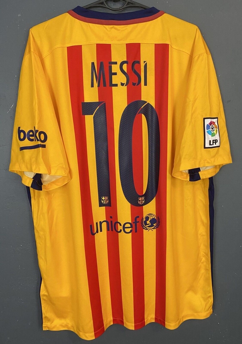 MEN'S MESSI FC BARCELONA 2015/2016 SOCCER FOOTBALL SHIRT