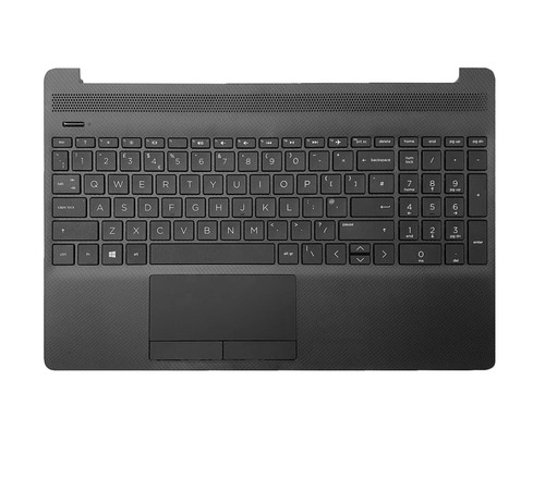 POUR HP 9VB99U8R 15-dw1xxx PC NOIR REPOSE-POIGNETS CLAVIER BRITANNIQUE + PAVÉ TACTILE - Photo 2/5