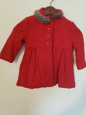 Cute vintage Girls Coat Formal Dress Jacket red wool ILGWU Union 4 4t