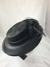 MARZI Firenze Black Rose Detail Hat