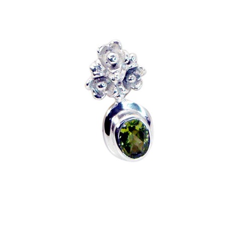 resplendent Peridot 925 Sterling Silver Green Pendant Natural india US gift - Picture 2 of 2